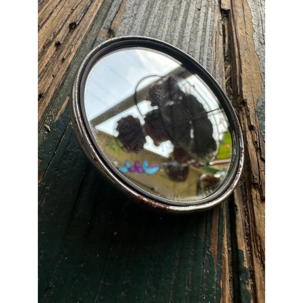 Vintage Chrome 3.75 Inch Convex Blind Spot Mirror Automotive Rat Rod Accessory